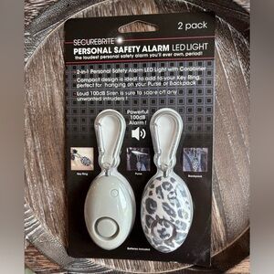 SecureBrite Personal Safety Alarm with LED Light • 2-Pack • 100dB Siren